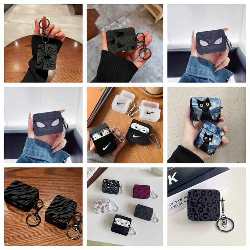 Suitable for Apple Airpods4 Bluetooth Headset Protective Cover 1/2/Pro/3 Generation/Pro2 Square Heart Headphone Case Suitable for Apple Airpods4 Bluetooth Headset Protective Cover 1/2/Pro/3 Generation/Pro2 Square Heart Headphone Case