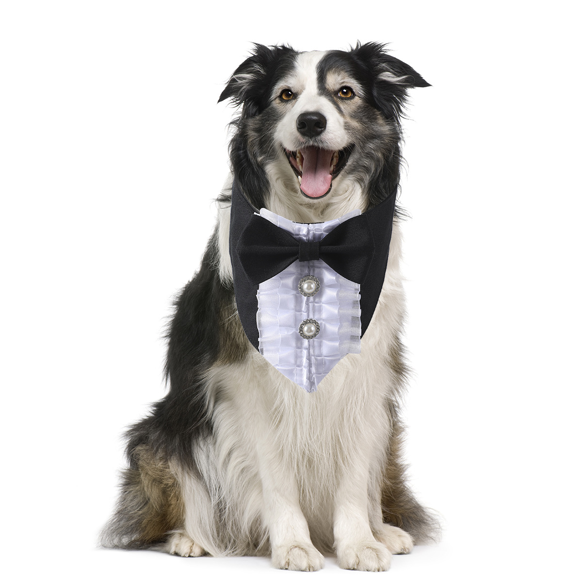 TANPOPO Traje de boda para mascotas nuevo Traje de bufanda triangular Traje de toalla de saliva para mascotas Bufanda triangular Bufanda para perros