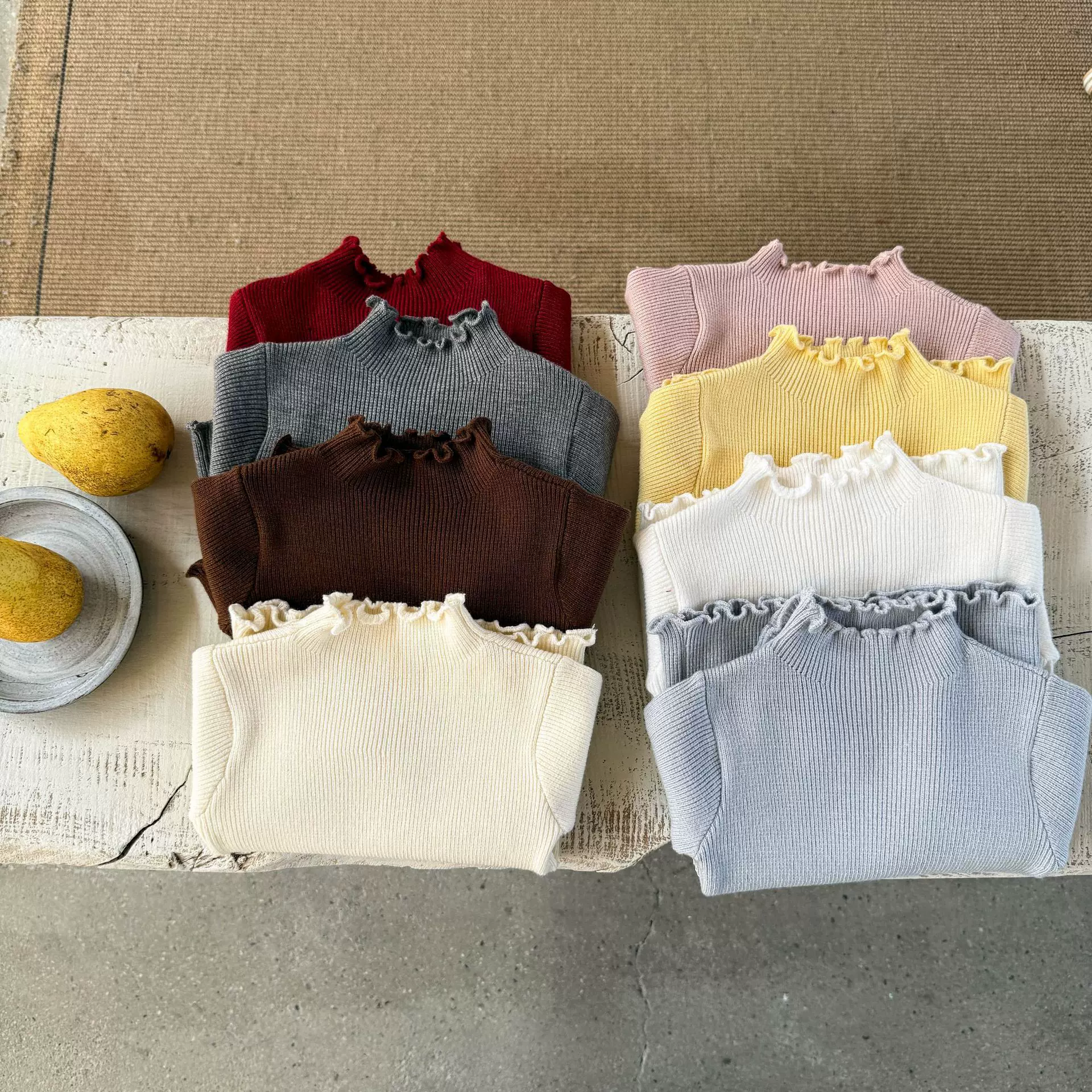 维木童装女童毛衣针织衫冬季2025洋气木耳边儿童打底衫女宝宝衣服