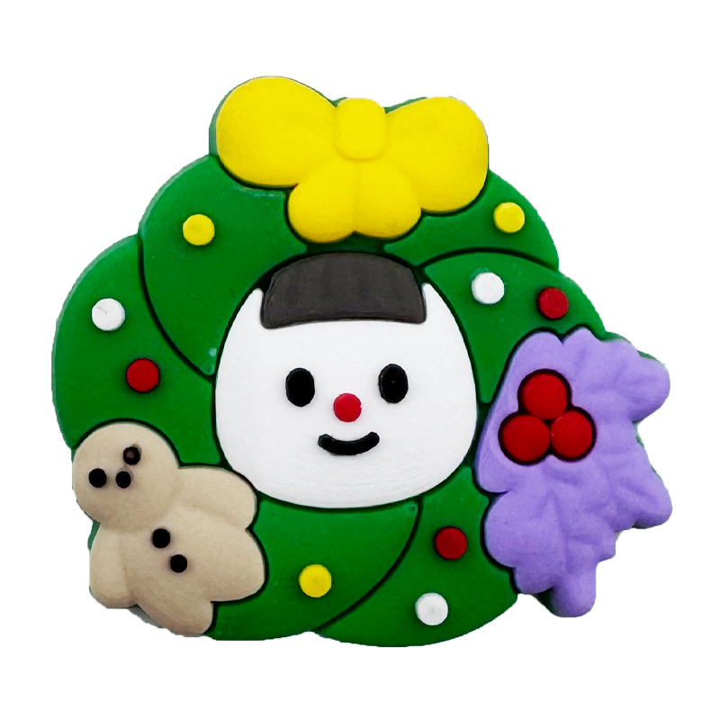 メーカー卸売Q版クリスマス洞洞シューズアクセサリー、厚みのあるエポキシ樹脂製シューズフラワー、DIY装飾アクセサリーシューズバックル|undefined