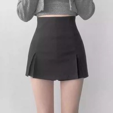 黑色半身裙女春夏辣妹显瘦包臀半裙小个子弹力高腰工装一步短裙裤