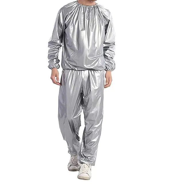 现货运动桑拿服暴汗服全套女生减脂出汗服长袖上衣裤子两件套装男