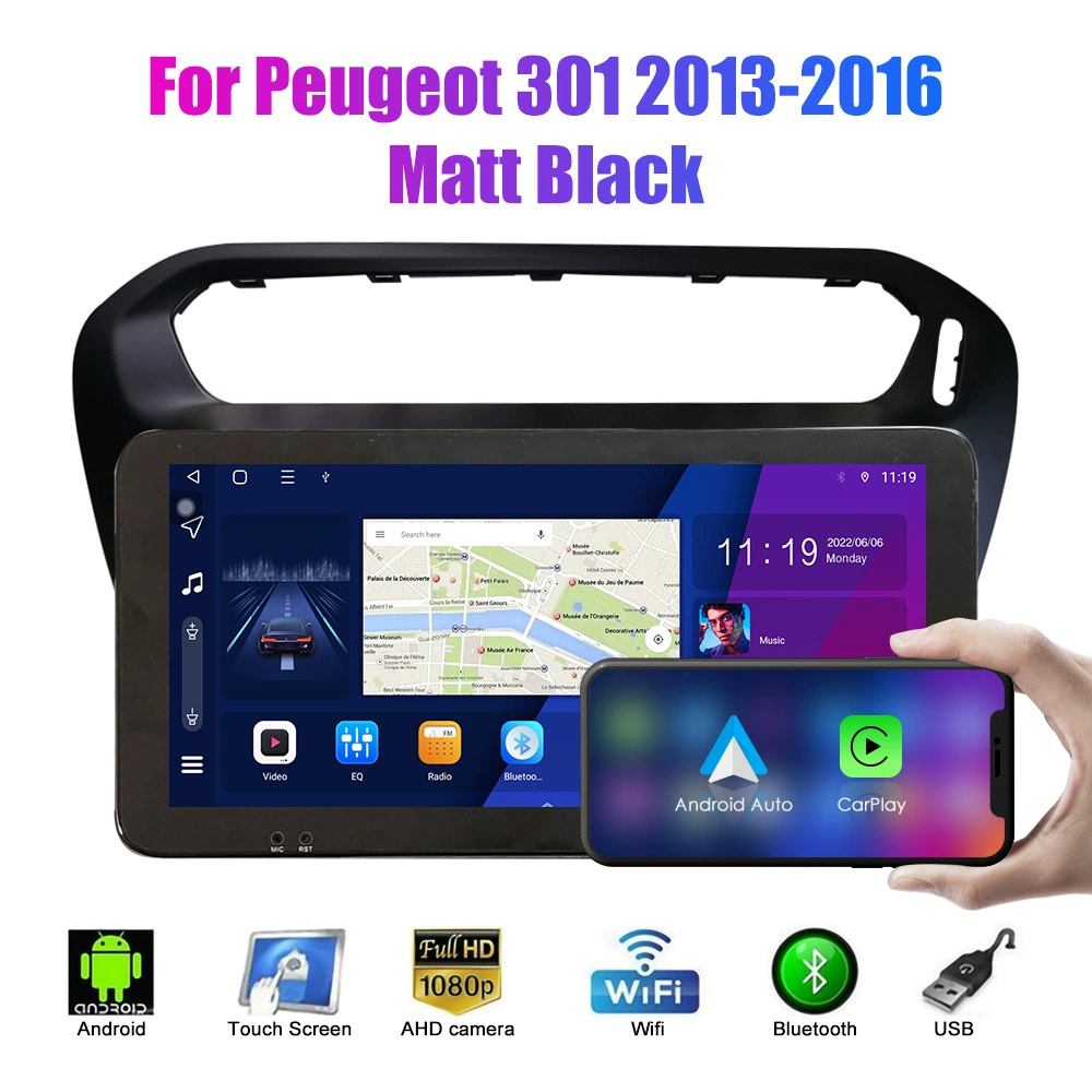 [Подходит для Peugeot 301 2013-2016 — автомобильный Android-навигатор GPS с камерой заднего вида, мультимедийный блок]