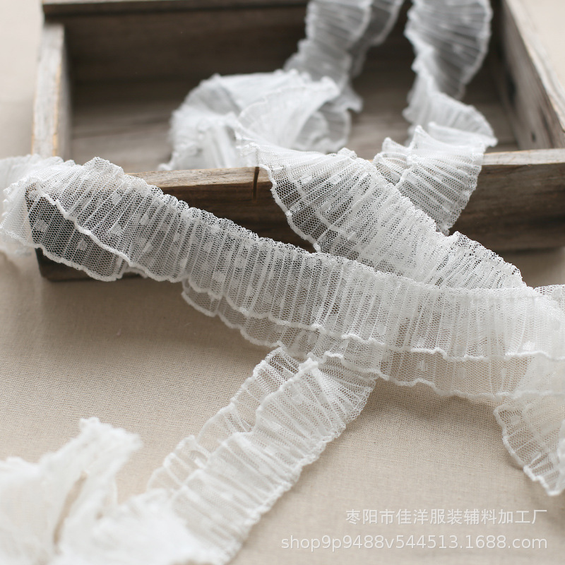 Accesorios de oreja de madera de doble capa color de encaje al por mayor accesorios de encaje de muñeca Lolita Nuevo