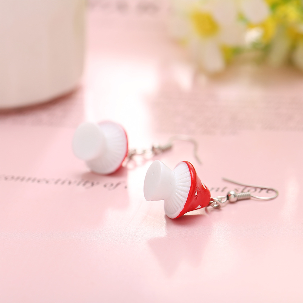 New Creative Simple Fashion Style  Pastoral Mushroom Earrings display picture 2