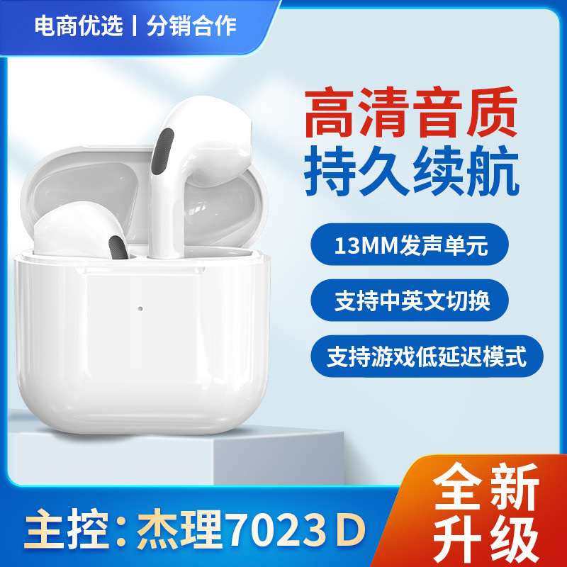 Huaqiangbei Small Fourth Generation Tws Jerry Pro4 Large Model True Wireless Bluetooth Earphones 2026 New Model Cross-Border Pro5