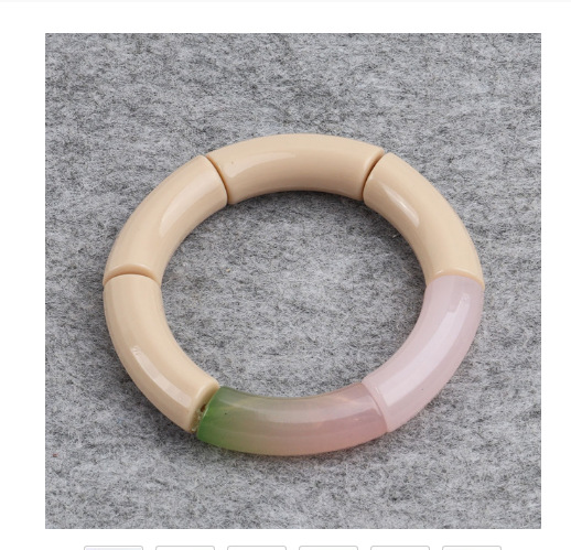 Fashion Simple Cold Edge Angle Color Elastic Elbow Beads String Bracelet