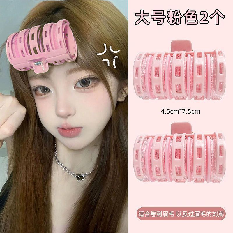 エアバングローラー、8の字バング、ふわふわカーリーヘア、フレンチスタイリングヘアアイロン、怠惰な学生カーリング、Lサイズ|undefined