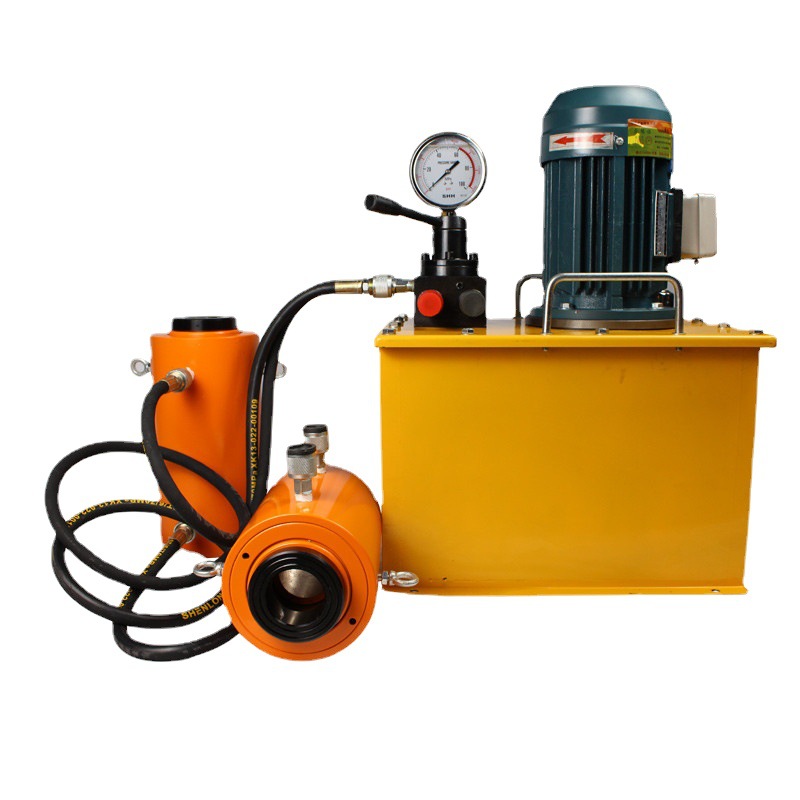 空心液压千斤顶分离式电动20T30T60T100吨双作用中空千斤顶