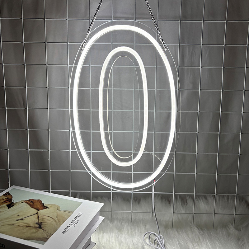 LED luminoso neón luz de modelado digital fiesta de cumpleaños decoración de lámparas de fiestas habitaciones pared LED atmósfera luz