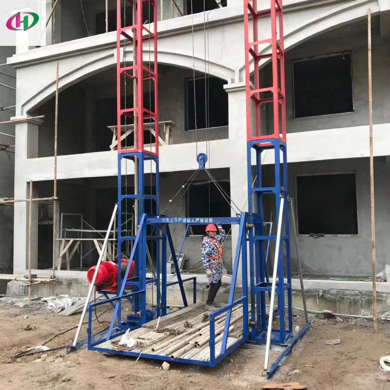 SSE型1.6t建筑龙门架升降机单笼施工升降机钢丝绳电动物料提升机