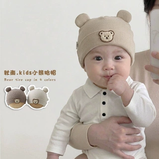秋南婴幼儿帽护囟门胎帽护耳帽男女宝宝可爱小月龄防风保暖套头帽