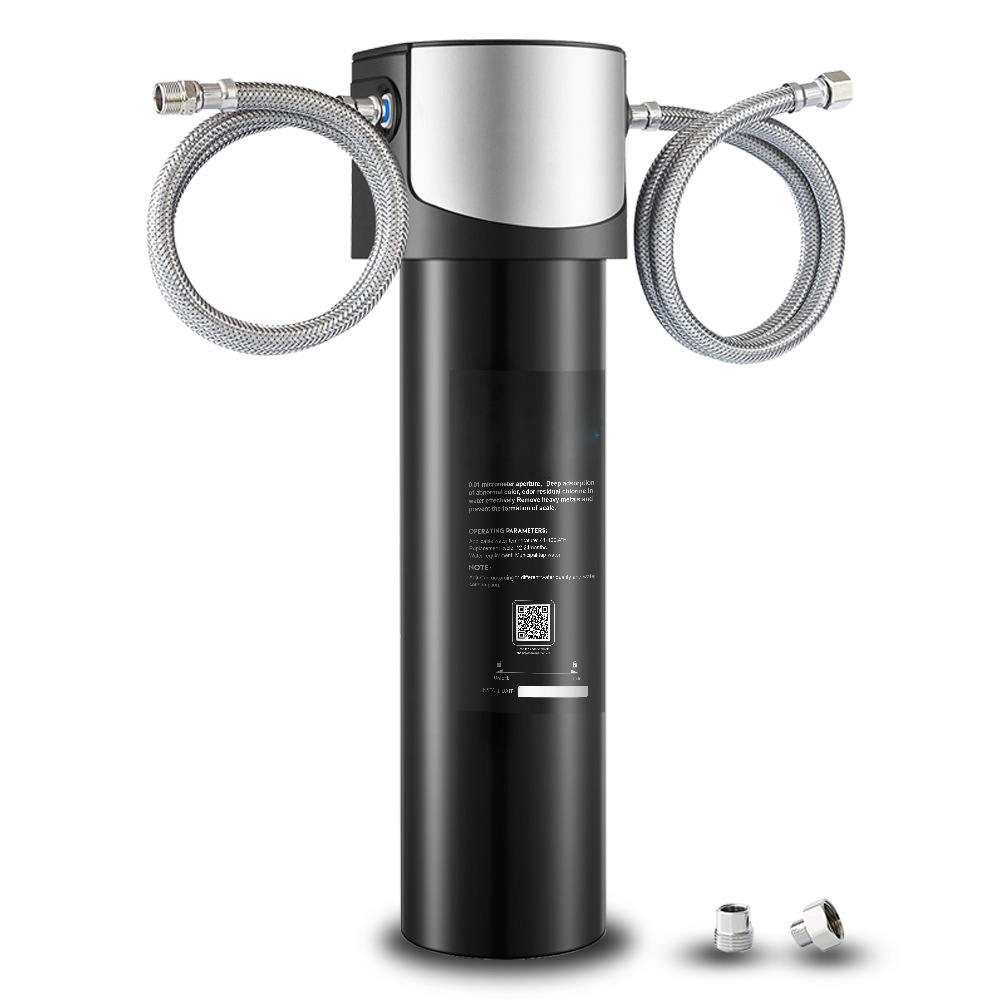 Long Kitchen Ultrafiltration Water Purifier with Snakeskin Pipe Adapted to Household Faucet with Replaceable Core