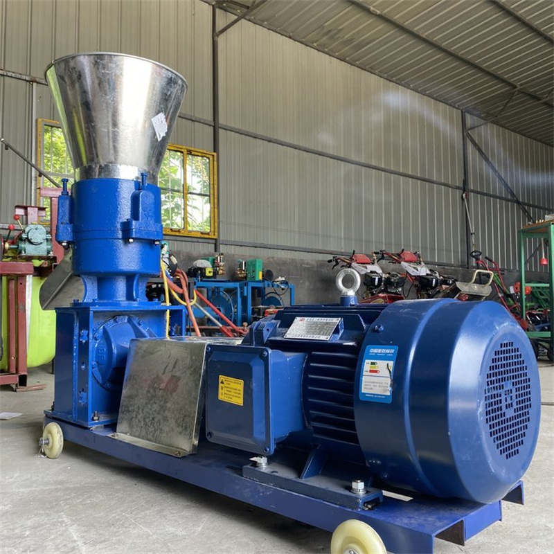 豆柏玉米粒挤压造粒机 中小型饲料机 鲜草秸秆饲料颗粒机