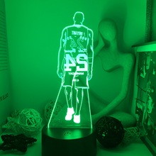 創意紀念籃球明星科比3D小夜燈氣氛周邊USB幻覺七彩亞克力禮品燈