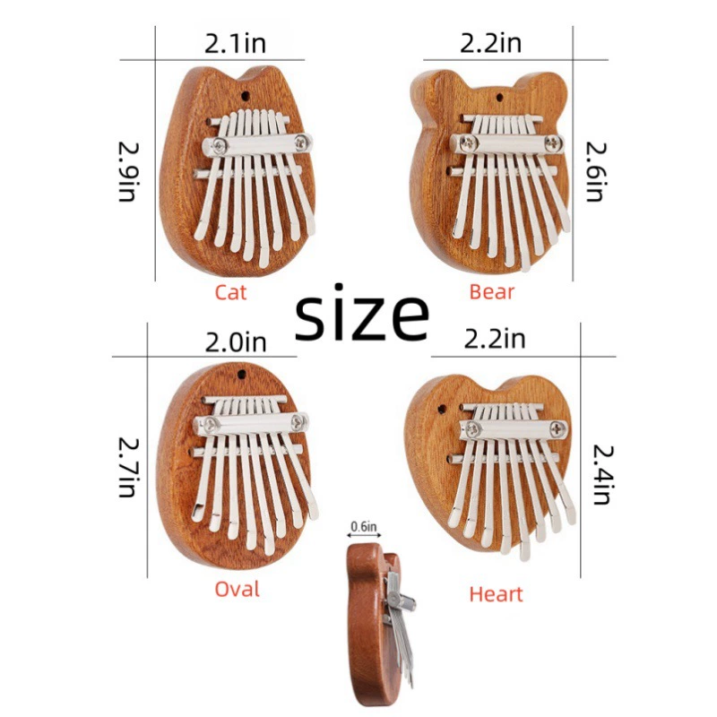 8 -tone mini kalimba finger thumb piano Marimba Kalinba music accessories pendant gift