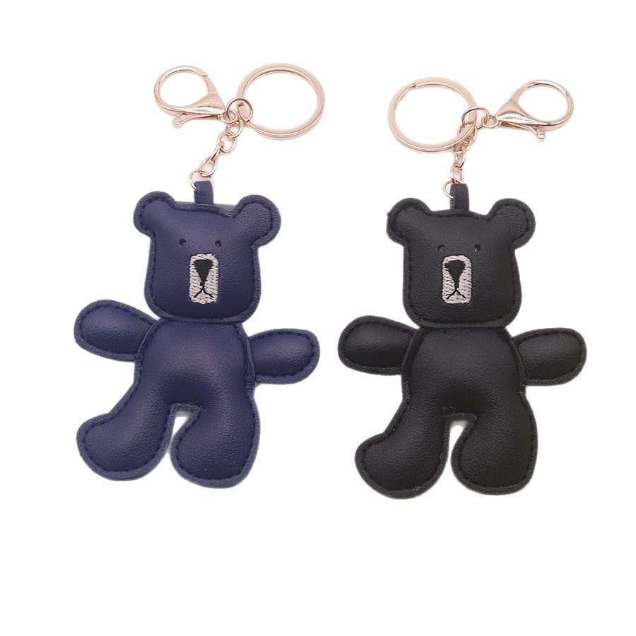 Spot hecho a mano de alta calidad bordado de cuero de oso colgante de cuero diy dibujos animados animal ropa accesorios de decoración