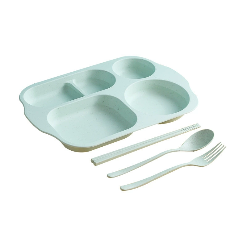 Cute creative dinner plate for elementary school students, tableware for supplementary food, ecological set