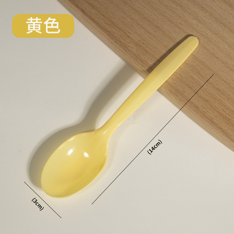 Cucharas desechables para llevar, envasado de comida rápida, cucharas de plástico, envasado por separado, hielo en polvo, postre, patatas dulces asadas, cucharas comerciales