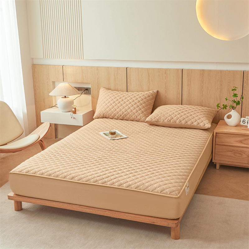 2025 nuevo estilo algodón puro 13372 sábana acolchada funda protectora de colchón Simmons cómoda funda de cama antideslizante