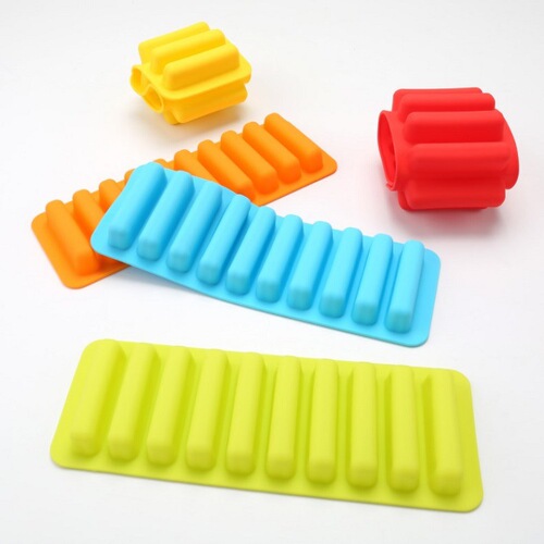 Baking silicone cake mold sausage hot dog ham sausage mold children's 10-piece long finger biscuit mold