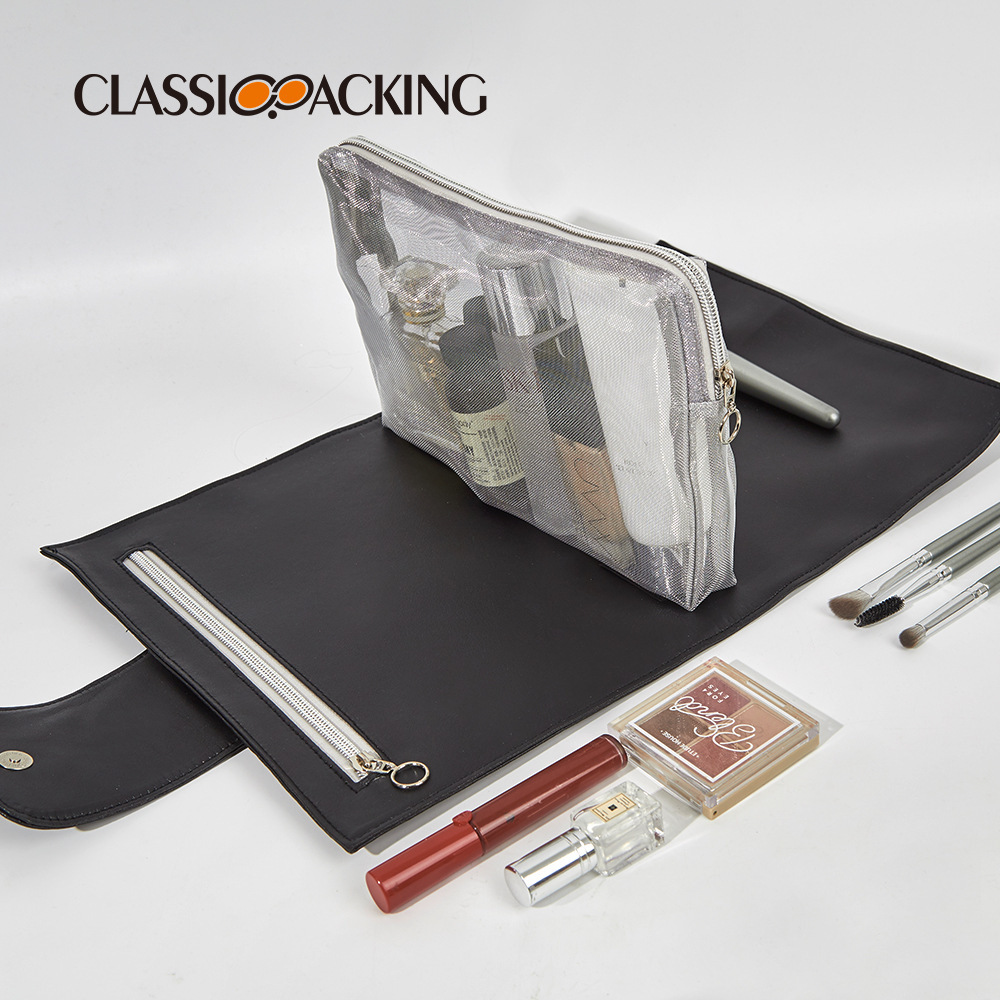 Nueva bolsa de lavado de hilo de red, separación en seco y húmedo, bolsa de almacenamiento portátil para el cuidado de la piel, bolsa de cosméticos de viaje de gran capacidad