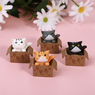 Factory wholesale kitten decoration private Cat Doll Doll micro landscape gardening ornament cake car decoration