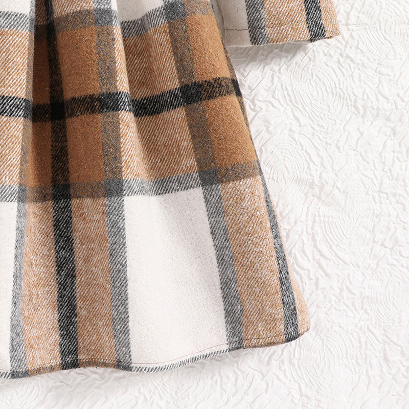 Flickklänning rutig patchwork långärmad prinsessmodell_voghion.com