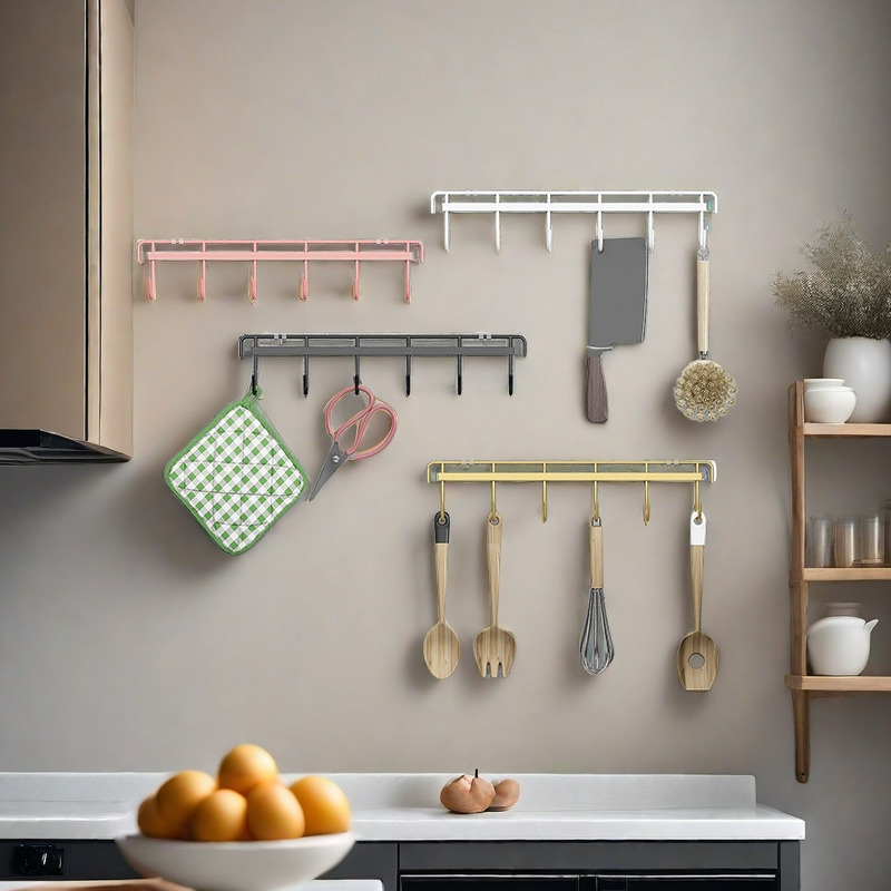 Kitchen hook punch-free wall hanging simple wall rack strong sticky hook spoon spatula bathroom bath towel rack Kitchen hook punch-free wall hanging simple wall rack strong sticky hook spoon spatula bathroom bath towel rack