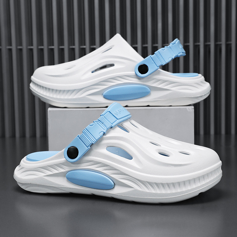 Primavera y verano hogar casual perezoso transpirable multicolor zapatos planos de fondo plano cómodo fuera de la playa zapatos perezosos de hombre