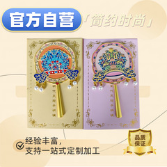 明宋凤冠手柄镜国潮文创手持镜中国风博物馆化妆镜批发仿古手柄镜