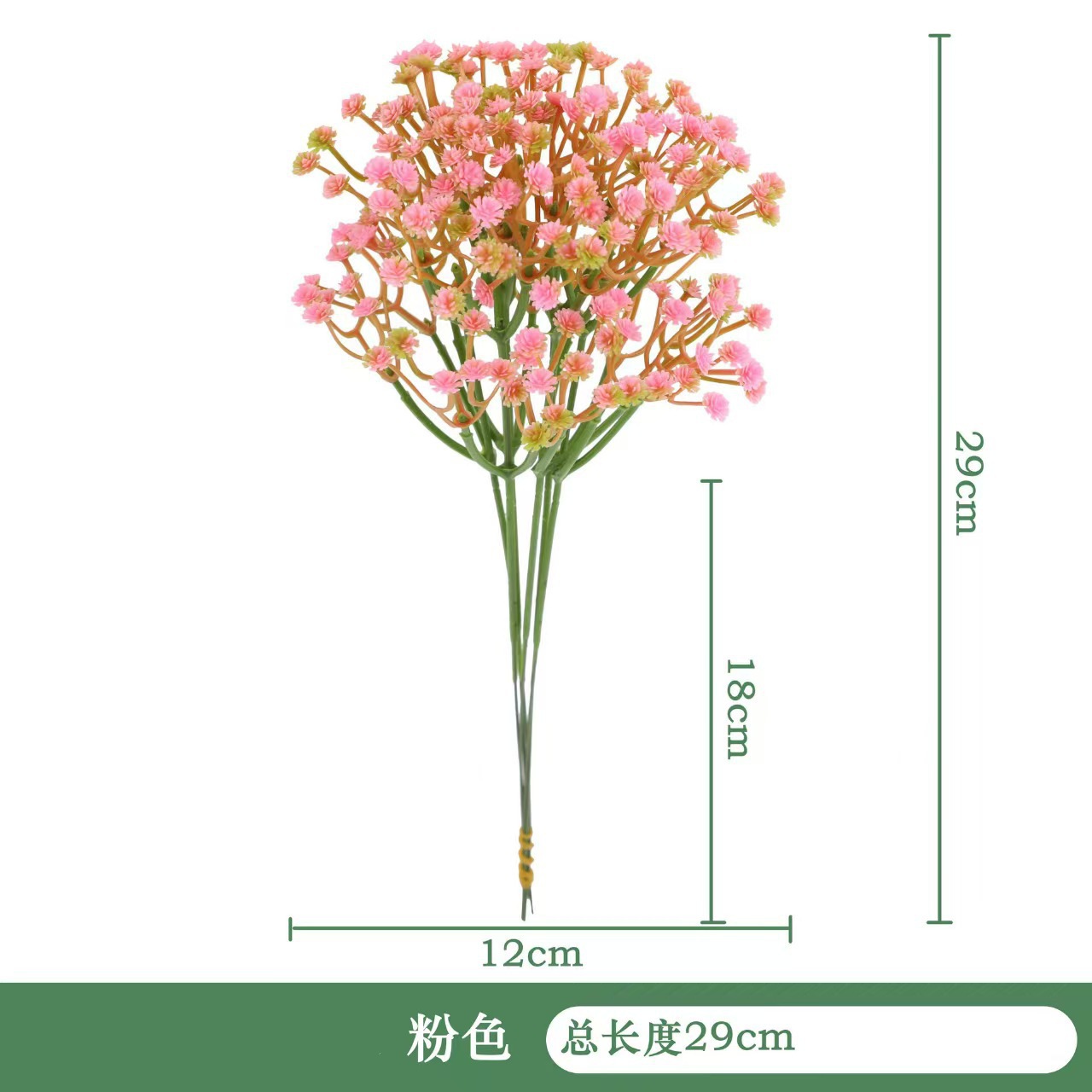 Simulación transfronteriza de una sola rama completa de flores de flores de plástico decoración de boda flores de mano