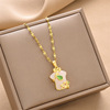 Necklace stainless steel, fashionable accessory, chain for key bag , suitable for import, simple and elegant design