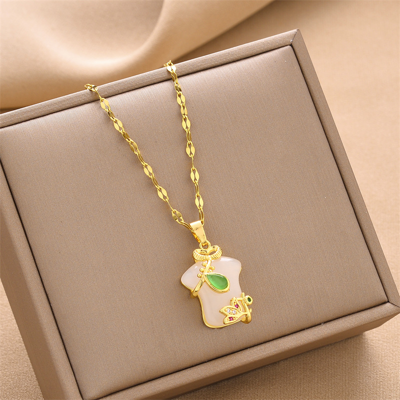 Collar de acero de titanio nuevo transfronterizo, joyería femenina, personalidad de moda, venta caliente simple, joyería de cadena de clavícula femenina, collar creativo image 102