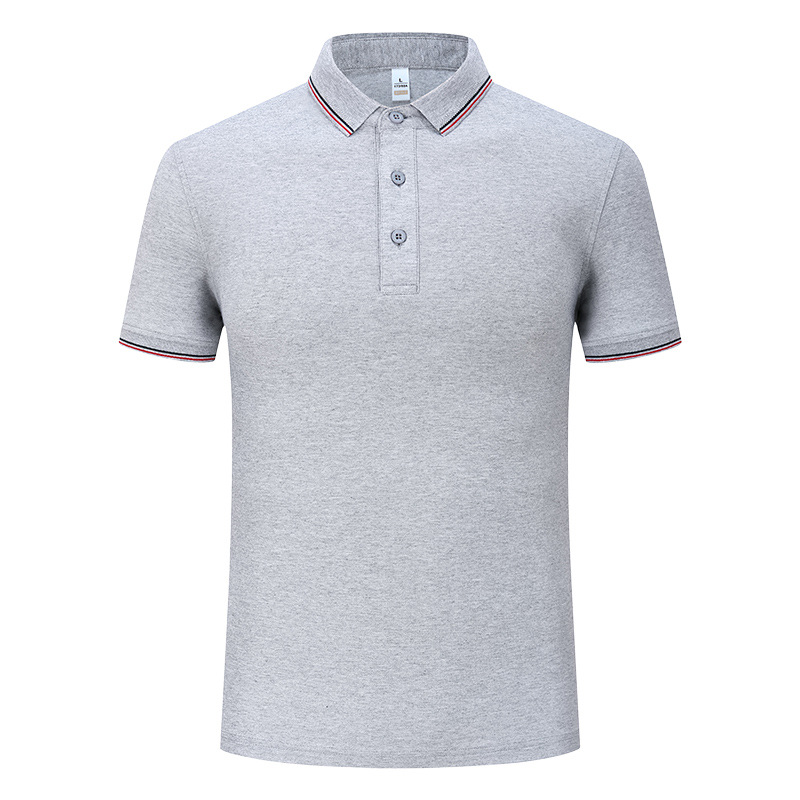 Xinjiang algodón largo frío elástico no deformado camiseta publicitaria de manga corta camiseta cultural polo ropa de trabajo personalizada