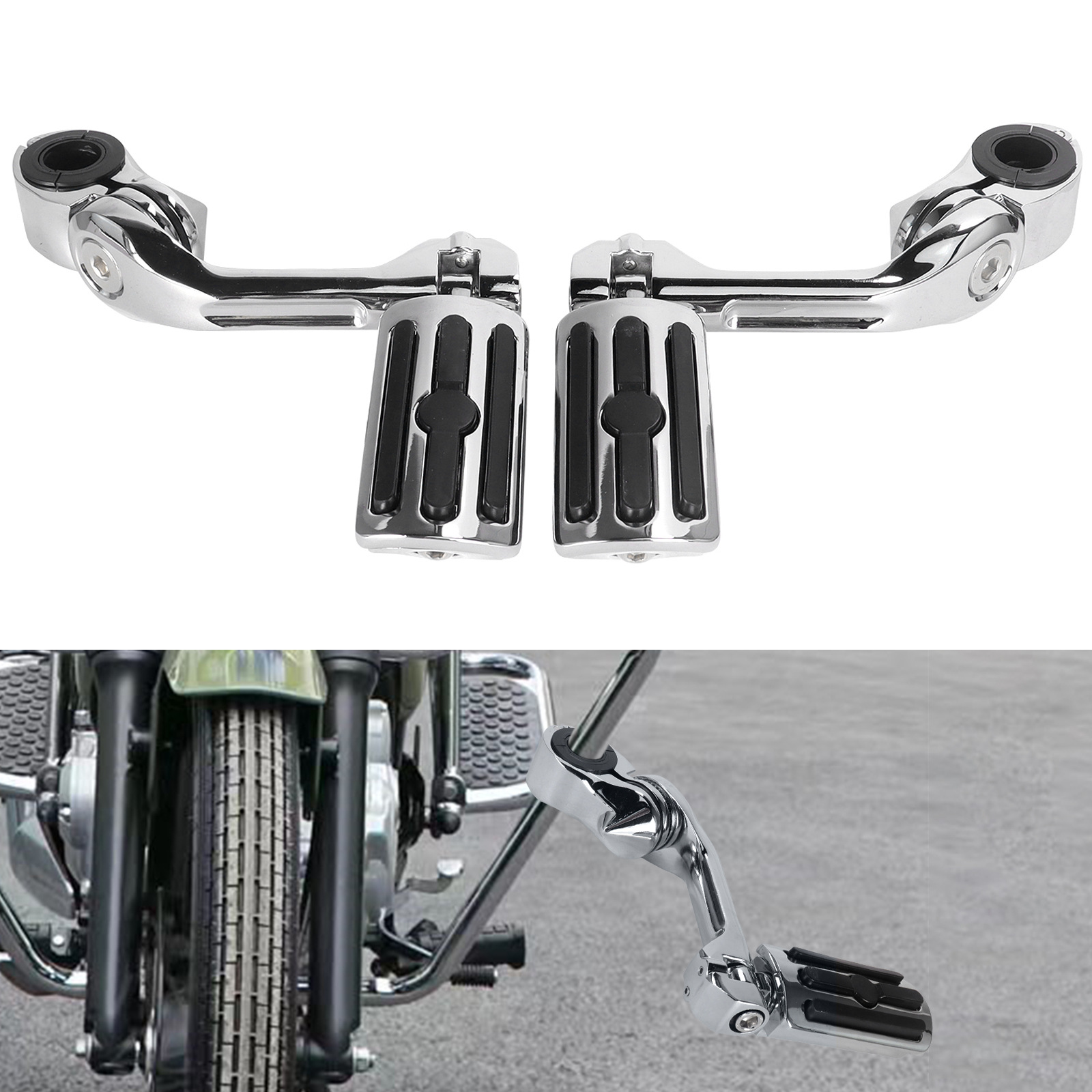 Harley Suitable Pedal Large Glide Diana Motorcycle Modified Rear Pedal Long Rod Bracket Universal Pedal