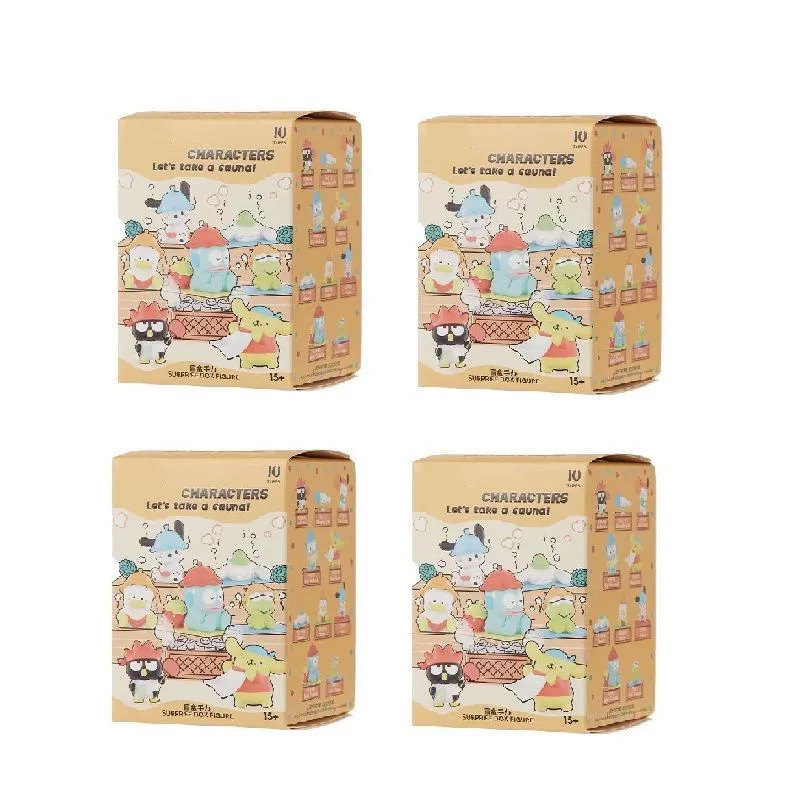 Мини‑фигурка Sanrio, настольная игрушка, слепая коробочка «Давайте попаримся», коллекционная серия