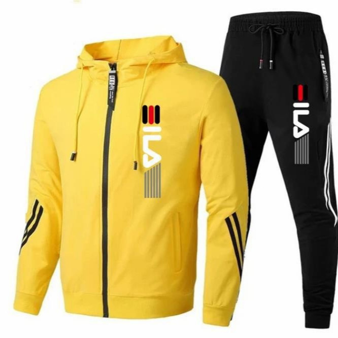 (2개) 2024 독립 역 국경 남성 패션 캐주얼 세트 오픈 전나무 지퍼 컬러 매칭 야외 스포츠웨어 스웨터 세트