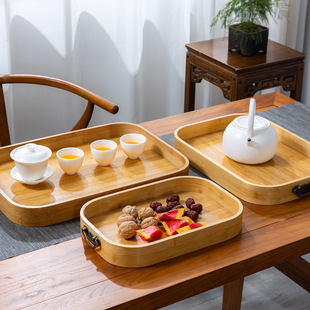 Bamboo tea tray household square simple tea table bamboo fruit dessert tea cup tea set small tray Japanese wholesale