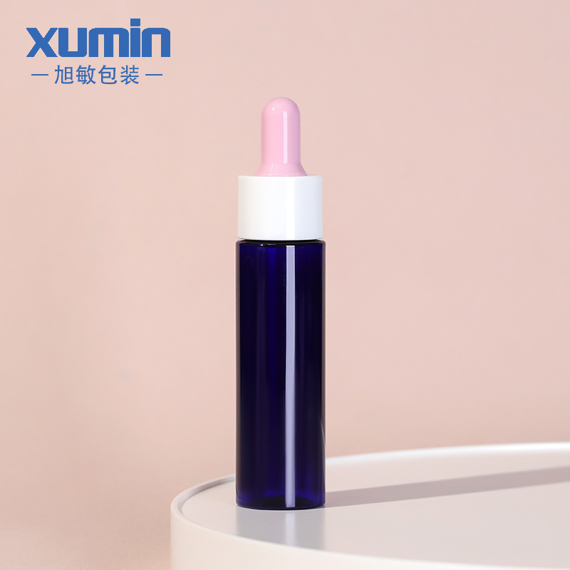Xumin embalaje 30mlPET botella cuentagotas azul pequeña capacidad sub-botella color macaron esencia botella líquida image 13