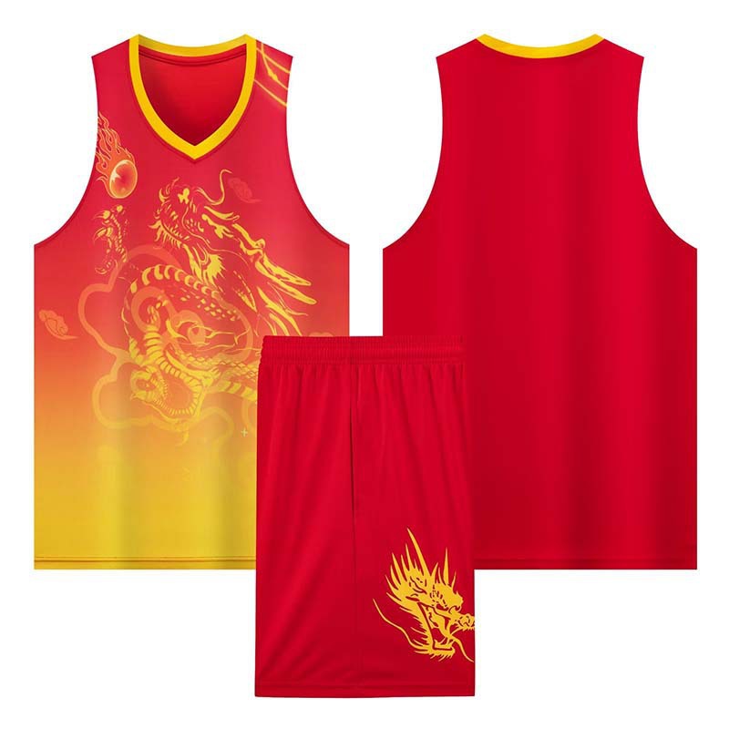 Uniforme de entrenamiento de barco dragón, ramas de barco dragón, ropas de barco dragón, ropas de baloncesto, impresión masculina