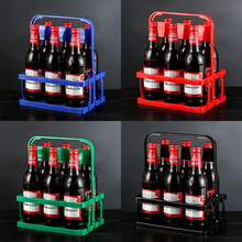 手提篮便携式手提啤酒筐可折叠塑料烧烤大排档啤酒6瓶装架子