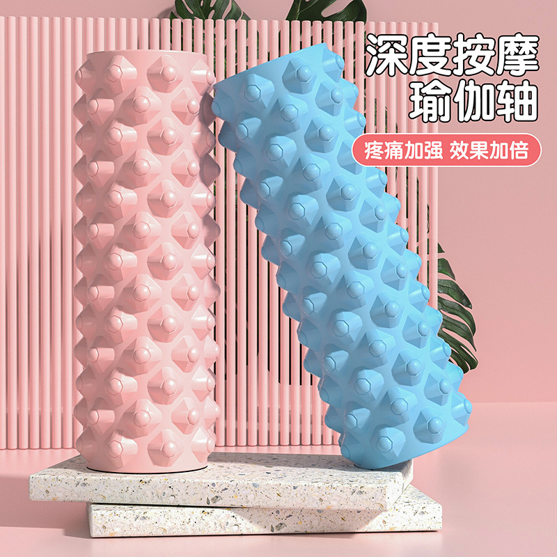 Foam shaft muscle relaxing device leg slimming artifact calf massage roller fitness wolf tooth stick Langya roller yoga column Foam shaft muscle relaxing device leg slimming artifact calf massage roller fitness wolf tooth stick Langya roller yoga column
