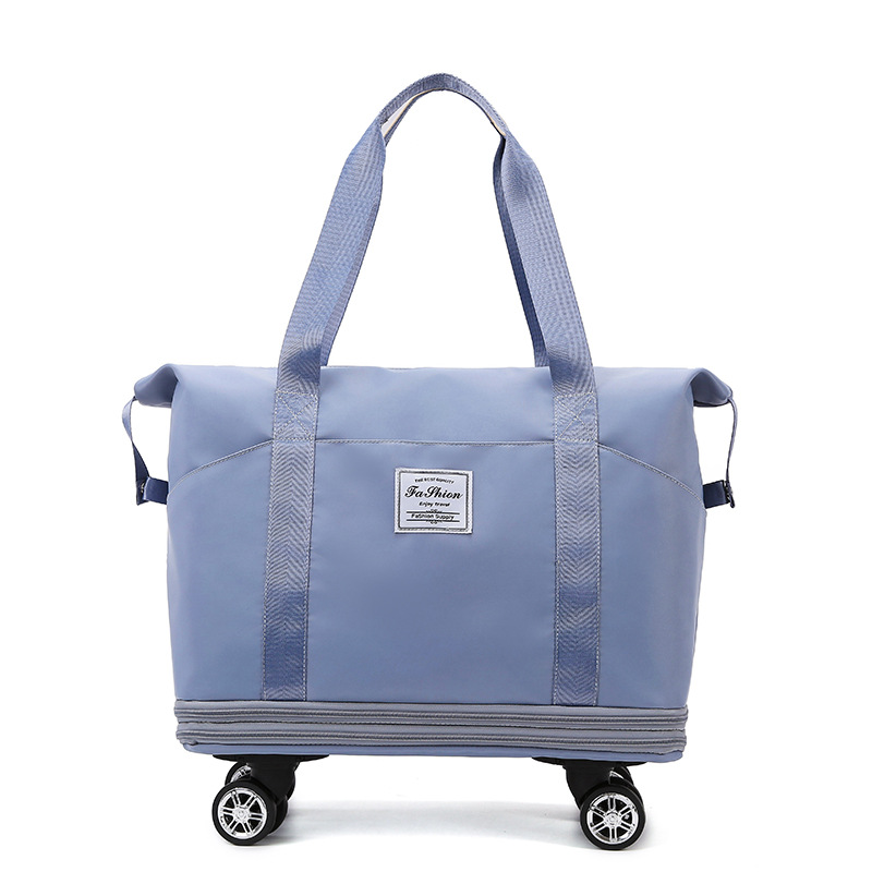 Bolsa de viaje de gran capacidad, rueda universal, bolsa de fitness deportiva extensible de doble capa portátil, bolsa de almacenamiento de viaje de viaje de corta distancia