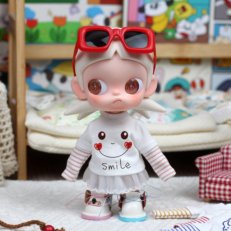 20cm Gazi Sister Doll Clothes, Patchwork Long-Sleeved T-Shirt Spring Style Zsiga's Dream Place 1/8 Scale Movable Doll Clothes 20cm Gazi Sister Doll Clothes, Patchwork Long-Sleeved T-Shirt Spring Style Zsiga's Dream Place 1/8 Scale Movable Doll Clothes