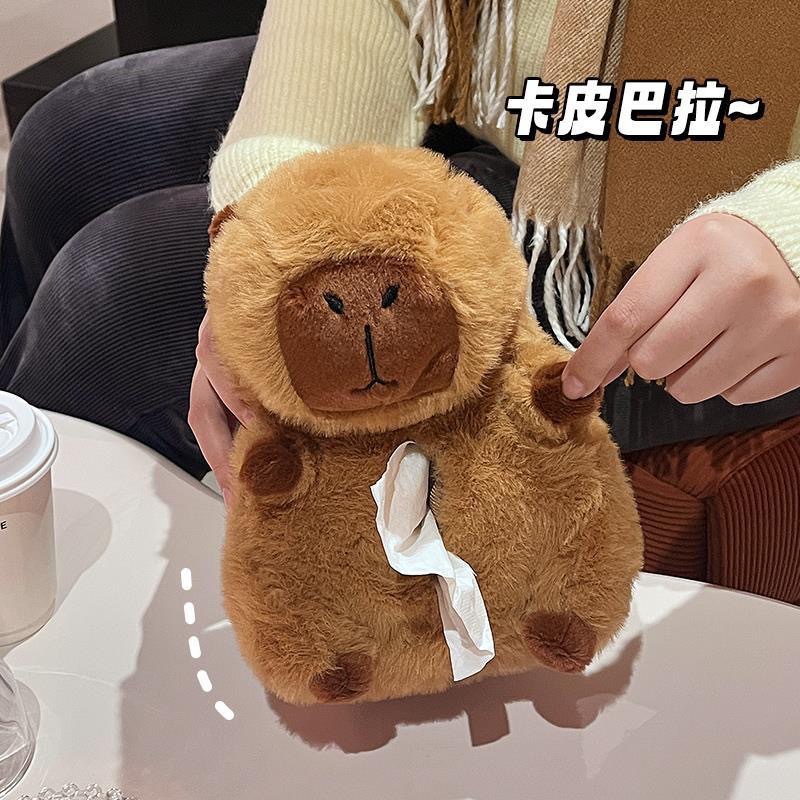 Manufacturer Wholesale Car Cartoon Tissue Box Women's Car Accessories Home Car Tissue Box Cross-Border E-Commerce
