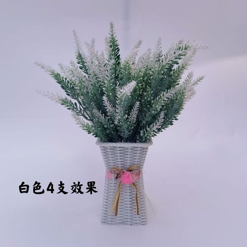 仿真植绒5叉薰衣草家居装饰仿真植物花束仿真花田园装饰塑料花