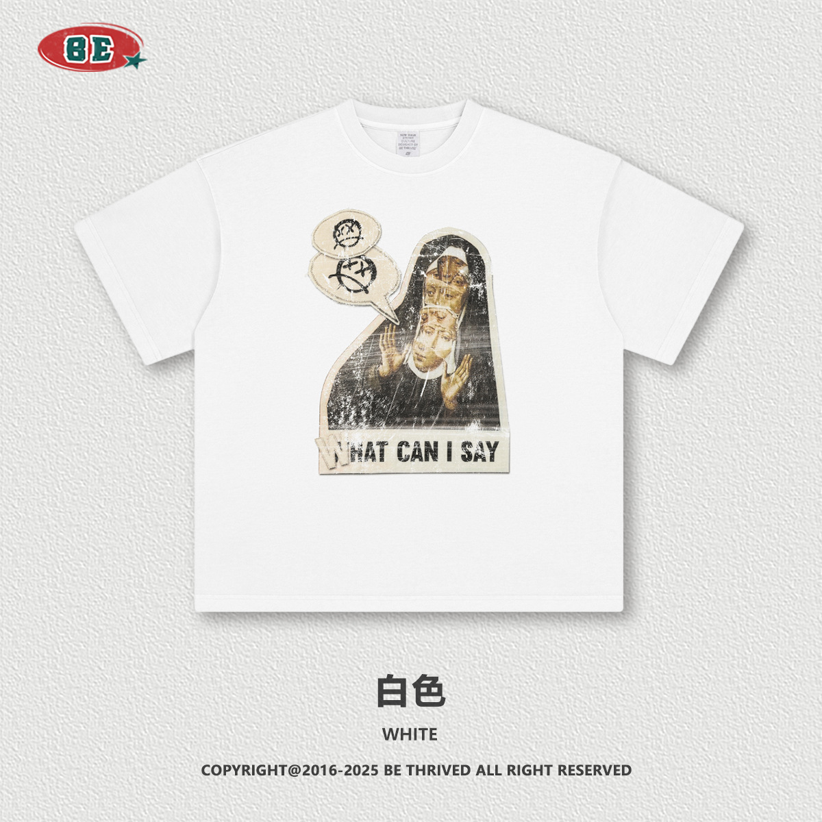 Ropa para Hombre BE | Camiseta Retro de Verano 2025, Estilo Europeo y Americano, con Ilustraciones Oscuras y Divertidas, de Corte Holgado y Manga Corta para Hombre