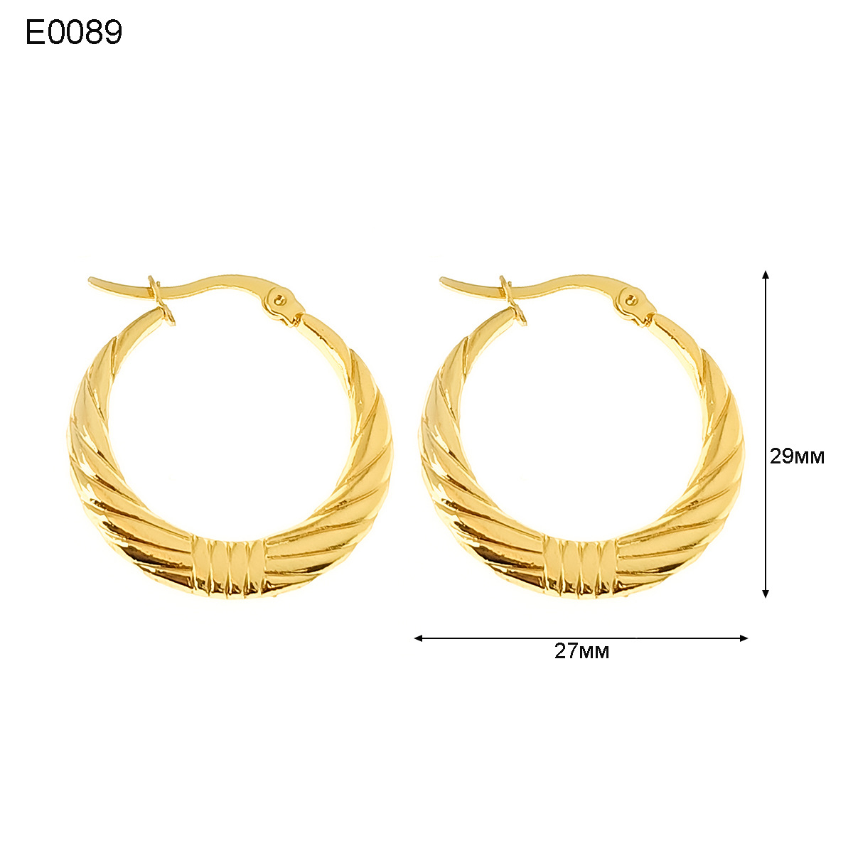 13g Weight Titanium Steel Ear Needle Material Earrings Classification 1 Pair Quantity Holiday, Daily Occasion Titanium Steel Material U Shape, Geometric, Round Pattern Women's Gender Plating Design Basic, Simple Style, Classic Style Style 1 Pair Basic Simple Style Classic Style U Shape Geometric Round Plating Titanium Steel Earrings 9