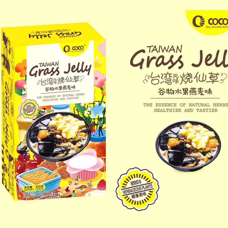 goods in stock coco Burning grass jelly 300g Imported Paste Low-fat Red bean jelly Pudding Substitute meal snacks precooked and ready to be eaten wholesale